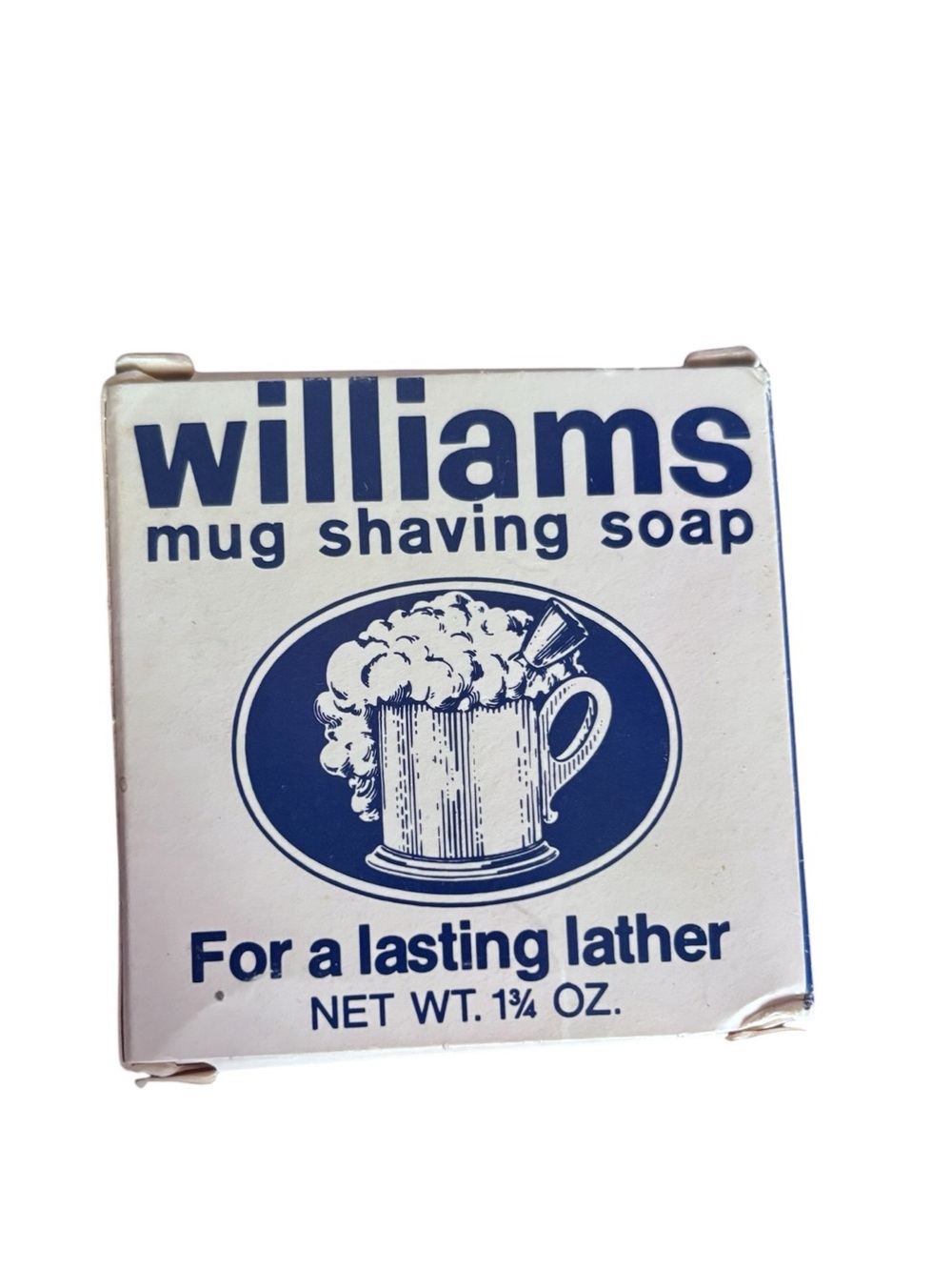 Williams Mug Shaving Soap Bar For A Lasting Lather 1 3/4 oz NEW Discontinued